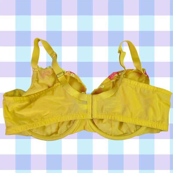 Cacique Women's 50D Unlined Balconette Strawberries Lace Embroidered Bra - Picture 2 of 12